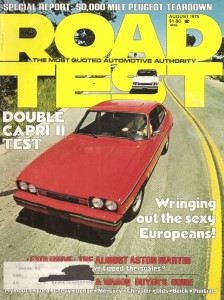 ROAD TEST MAGAZINE 1975 AUG - PEUGEOT TEAR-DOWN, BONDRUANT, FIAT MIRAFIORI